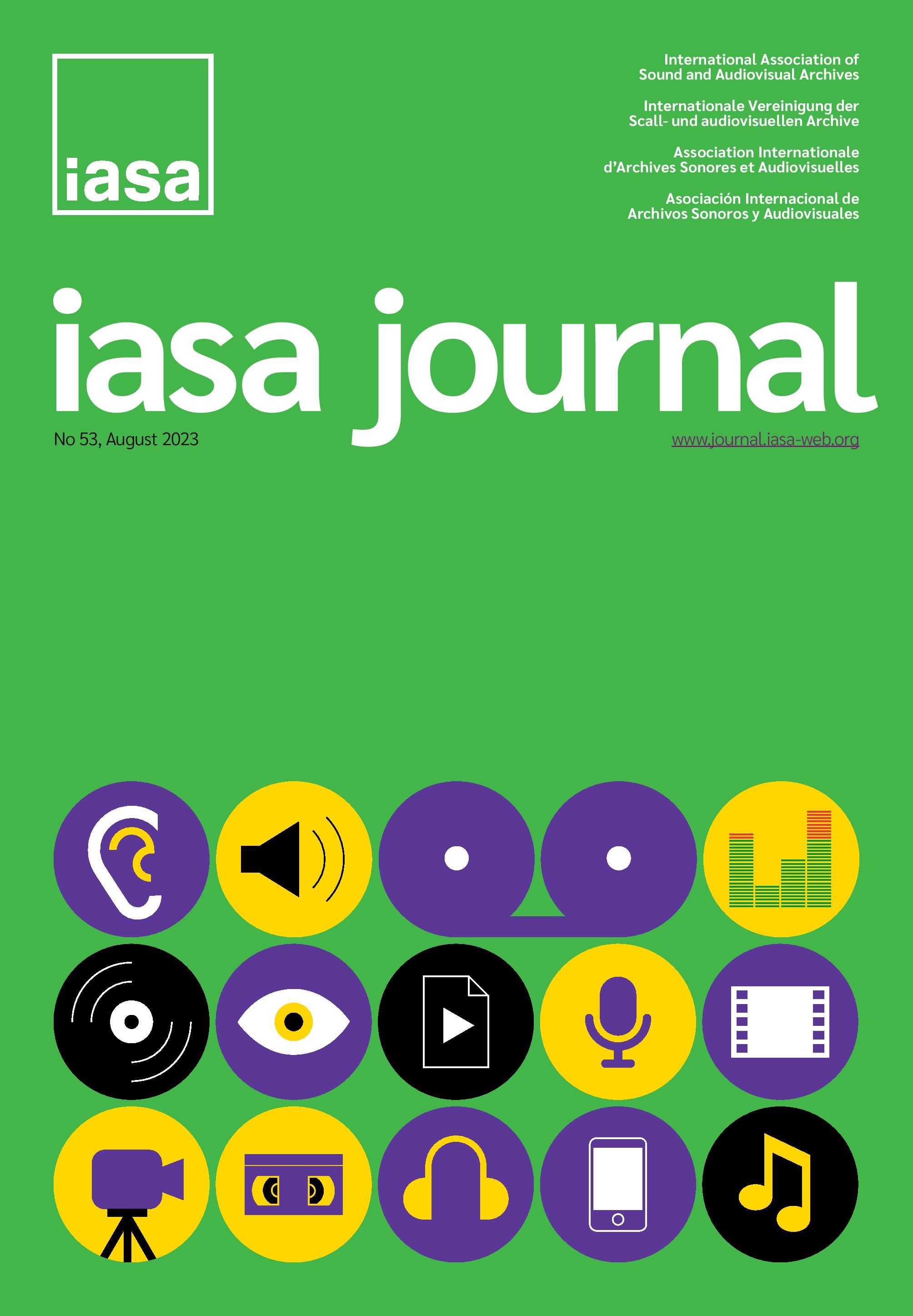 IASA Journal, Issue 53, Cover